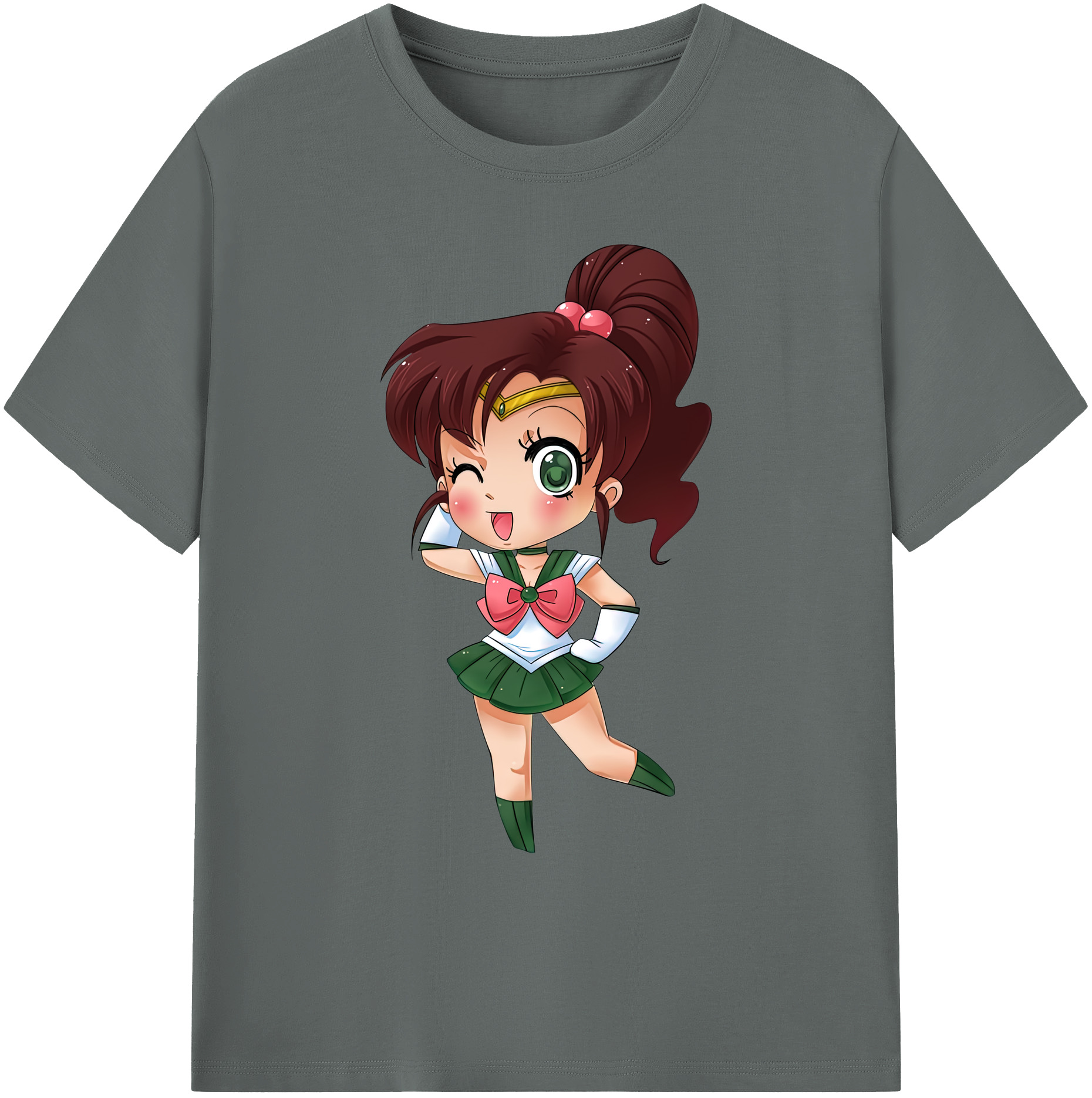 （画像用） 美少女戦士セーラームーン 木野 まこと きの まこと Sailor Moon Kino Makoto （セーラージュピター；Sailor Jupiter） 綿100％ メンズ半袖Tシャツ｜肌触りやわらか＆通気性